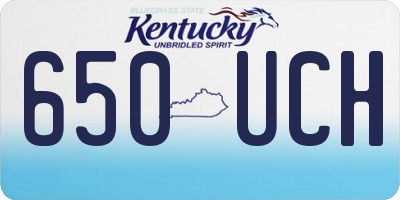 KY license plate 650UCH