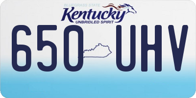 KY license plate 650UHV