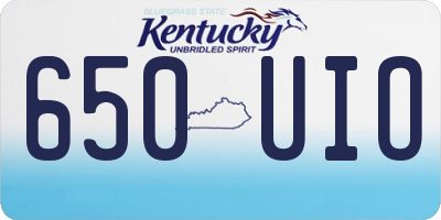 KY license plate 650UIO
