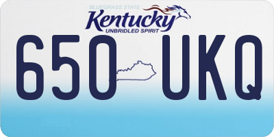 KY license plate 650UKQ