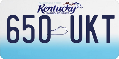 KY license plate 650UKT