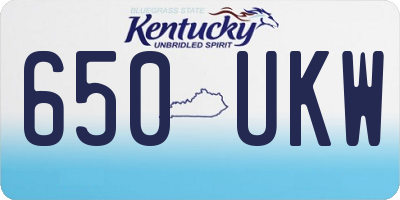 KY license plate 650UKW