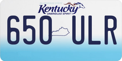 KY license plate 650ULR