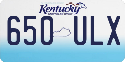 KY license plate 650ULX