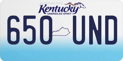 KY license plate 650UND