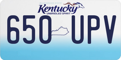 KY license plate 650UPV