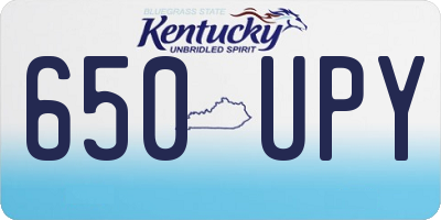 KY license plate 650UPY