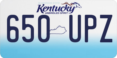 KY license plate 650UPZ