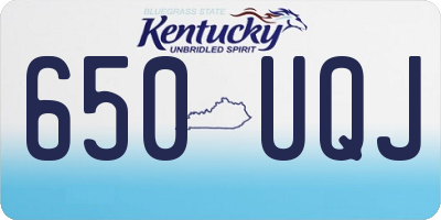 KY license plate 650UQJ
