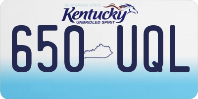 KY license plate 650UQL