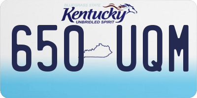 KY license plate 650UQM