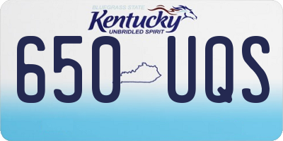 KY license plate 650UQS