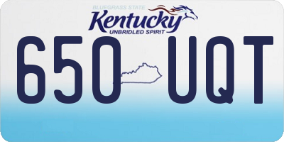KY license plate 650UQT