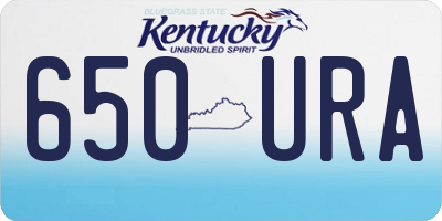 KY license plate 650URA