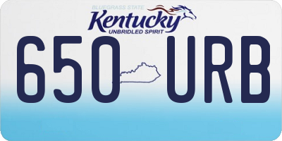 KY license plate 650URB