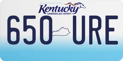 KY license plate 650URE