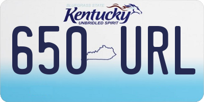 KY license plate 650URL