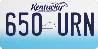 KY license plate 650URN