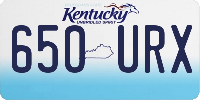 KY license plate 650URX