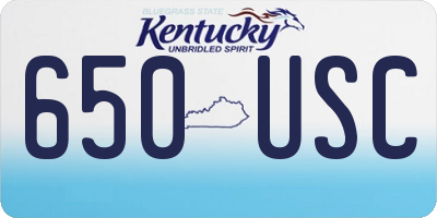 KY license plate 650USC