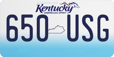 KY license plate 650USG