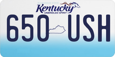 KY license plate 650USH
