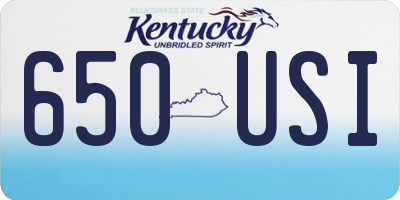 KY license plate 650USI