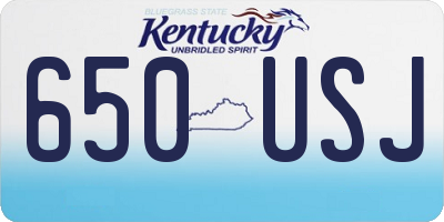 KY license plate 650USJ