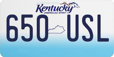 KY license plate 650USL