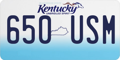KY license plate 650USM