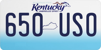 KY license plate 650USO