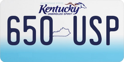 KY license plate 650USP