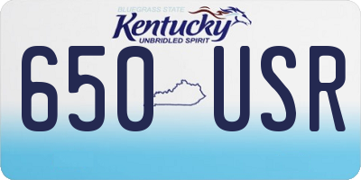 KY license plate 650USR