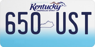 KY license plate 650UST