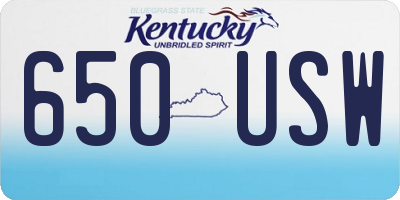 KY license plate 650USW