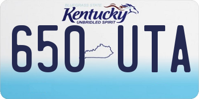 KY license plate 650UTA
