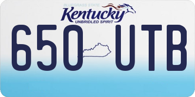 KY license plate 650UTB