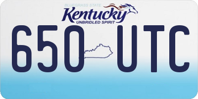 KY license plate 650UTC