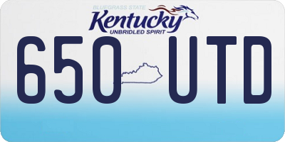 KY license plate 650UTD