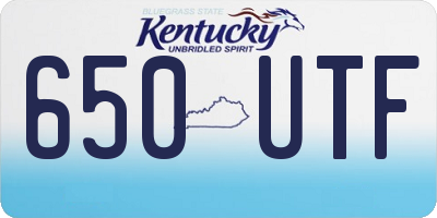 KY license plate 650UTF