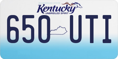KY license plate 650UTI