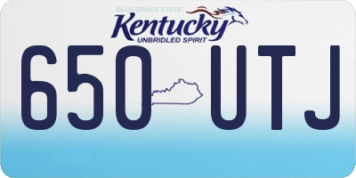 KY license plate 650UTJ