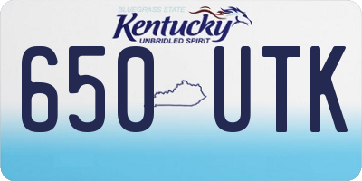 KY license plate 650UTK