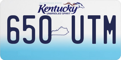 KY license plate 650UTM
