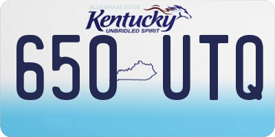 KY license plate 650UTQ