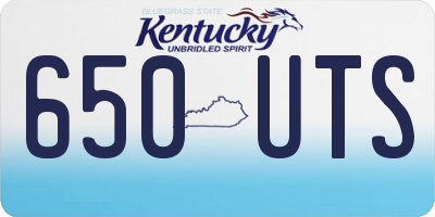 KY license plate 650UTS