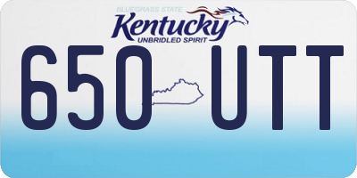 KY license plate 650UTT