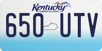 KY license plate 650UTV
