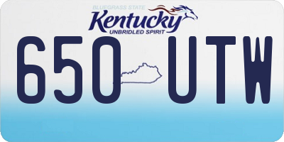 KY license plate 650UTW