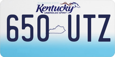 KY license plate 650UTZ